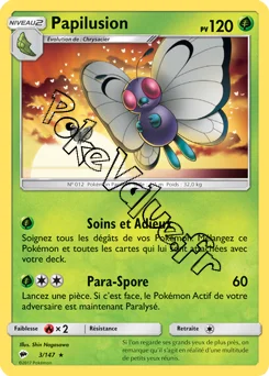 Carte Pokémon Papilusion n°3 de la série Ombres Ardentes