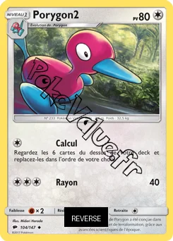 Carte Pokémon Porygon2  Reverse n°104 de la série Ombres Ardentes