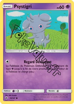Carte Pokémon Psystigri  n°59 de la série Ombres Ardentes