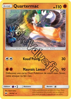 Carte Pokémon Quartermac n°79 de la série Ombres Ardentes