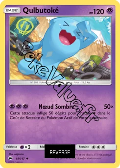Carte Pokémon Qulbutoké Reverse n°49 de la série Ombres Ardentes