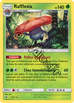 Carte Pokémon Rafflesia n°6 de la série Ombres Ardentes