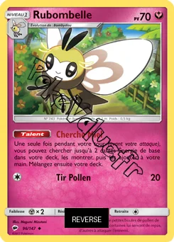 Carte Pokémon Rubombelle Reverse n°96 de la série Ombres Ardentes