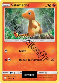 Carte Pokémon Salamèche Reverse n°18 de la série Ombres Ardentes