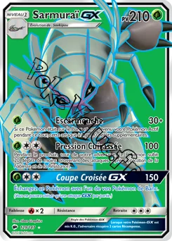 Carte Pokémon Sarmuraï GX n°129 de la série Ombres Ardentes