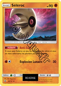 Carte Pokémon Séléroc Reverse n°68 de la série Ombres Ardentes