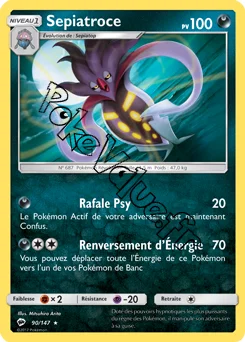 Carte Pokémon Sepiatroce n°90 de la série Ombres Ardentes