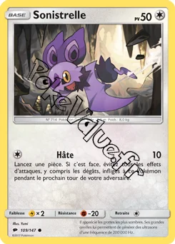 Carte Pokémon Sonistrelle  n°109 de la série Ombres Ardentes