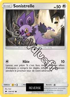 Carte Pokémon Sonistrelle  Reverse n°109 de la série Ombres Ardentes