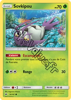 Carte Pokémon Sovkipou  n°16 de la série Ombres Ardentes