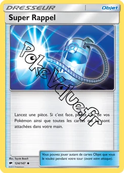 Carte Pokémon Super Rappel n°124 de la série Ombres Ardentes