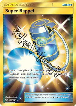 Carte Pokémon Super Rappel n°166 de la série Ombres Ardentes