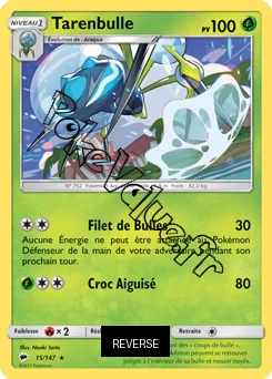 Carte Pokémon Tarenbulle Reverse n°15 de la série Ombres Ardentes