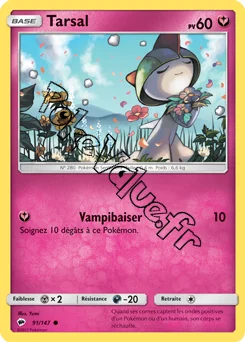 Carte Pokémon Tarsal  n°91 de la série Ombres Ardentes