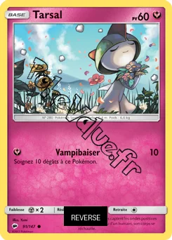 Carte Pokémon Tarsal  Reverse n°91 de la série Ombres Ardentes