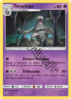 Carte Pokémon Téraclope n°52 de la série Ombres Ardentes