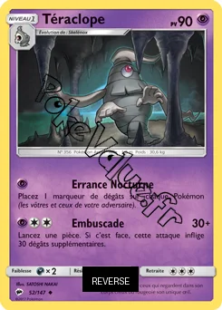 Carte Pokémon Téraclope Reverse n°52 de la série Ombres Ardentes