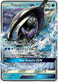 Carte Pokémon Tokopisco GX  n°39 de la série Ombres Ardentes