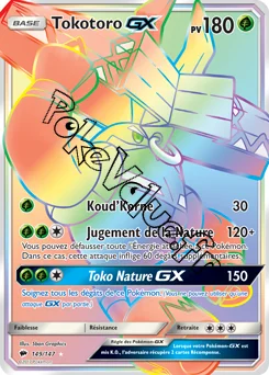 Carte Pokémon Tokotoro GX  n°149 de la série Ombres Ardentes