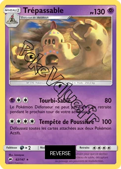 Carte Pokémon Trépassable Reverse n°62 de la série Ombres Ardentes