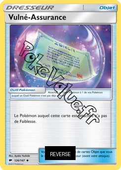 Carte Pokémon Vulné Assurance Reverse n°126 de la série Ombres Ardentes