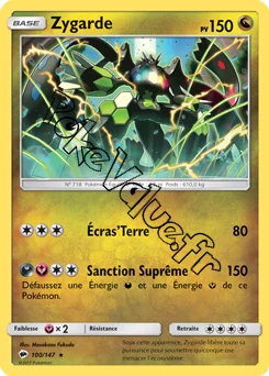 Carte Pokémon Zygarde  n°100 de la série Ombres Ardentes