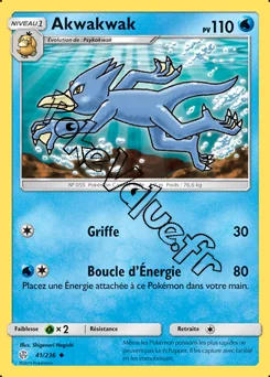 Carte Pokémon Akwakwak n°41 de la série Éclipse Cosmique