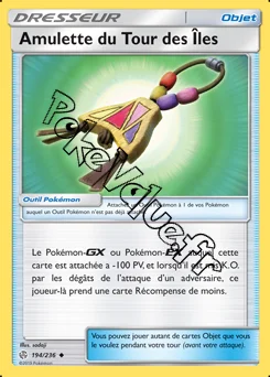 Carte Pokémon Amulette du Tour des Îles n°194 de la série Éclipse Cosmique