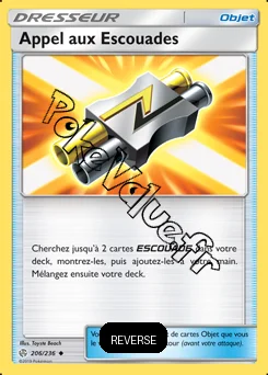 Carte Pokémon Appel aux Escouades Reverse n°206 de la série Éclipse Cosmique