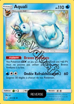 Carte Pokémon Aquali Reverse n°42 de la série Éclipse Cosmique
