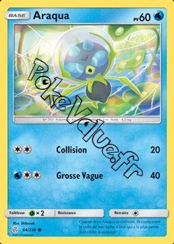 Carte Pokémon Araqua n°64 de la série Éclipse Cosmique