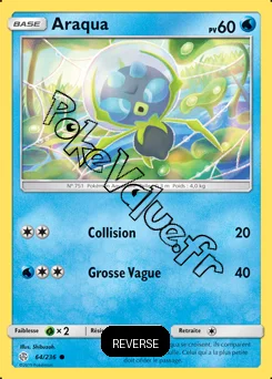 Carte Pokémon Araqua Reverse n°64 de la série Éclipse Cosmique