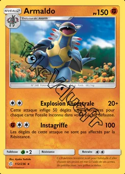 Carte Pokémon Armaldo  n°112 de la série Éclipse Cosmique
