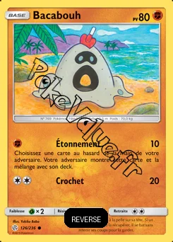Carte Pokémon Bacabouh Reverse n°126 de la série Éclipse Cosmique