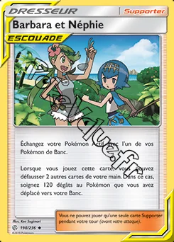 Carte Pokémon Barbara et Néphie n°198 de la série Éclipse Cosmique