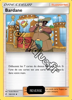 Carte Pokémon Bardane Reverse n°188 de la série Éclipse Cosmique
