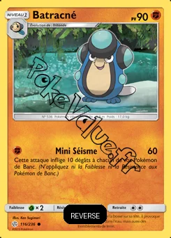Carte Pokémon Batracné Reverse n°116 de la série Éclipse Cosmique