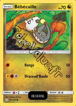 Carte Pokémon Bébécaille Reverse n°161 de la série Éclipse Cosmique