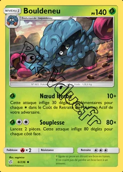 Carte Pokémon Bouldeneu n°6 de la série Éclipse Cosmique