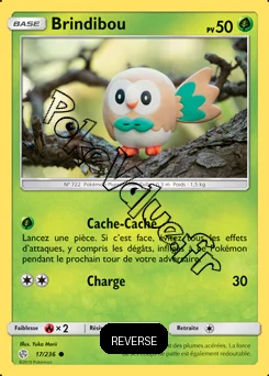 Carte Pokémon Brindibou Reverse n°17 de la série Éclipse Cosmique