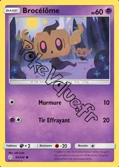 Carte Pokémon Brocélôme n°93 de la série Éclipse Cosmique