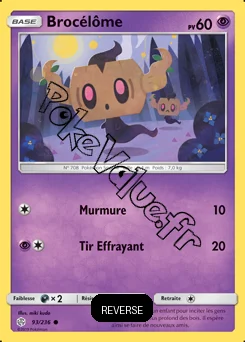 Carte Pokémon Brocélôme Reverse n°93 de la série Éclipse Cosmique