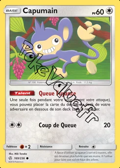 Carte Pokémon Capumain n°169 de la série Éclipse Cosmique