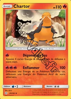 Carte Pokémon Chartor n°29 de la série Éclipse Cosmique