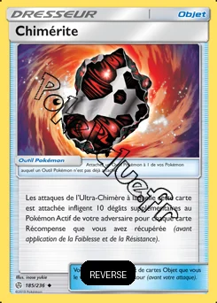 Carte Pokémon Chimérite Reverse n°185 de la série Éclipse Cosmique