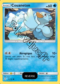Carte Pokémon Couaneton Reverse n°59 de la série Éclipse Cosmique