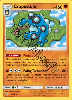 Carte Pokémon Crapustule n°117 de la série Éclipse Cosmique