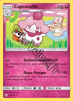Carte Pokémon Cupcanaille n°154 de la série Éclipse Cosmique