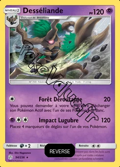 Carte Pokémon Desséliande Reverse n°94 de la série Éclipse Cosmique