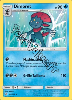 Carte Pokémon Dimoret n°44 de la série Éclipse Cosmique